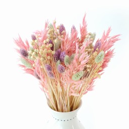 Colorful szárított virágcsokor – zab, len, phalaris