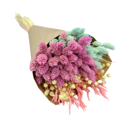 Colorful szárított virágcsokor – zab, len, phalaris