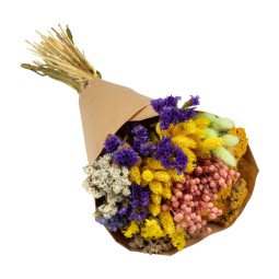 Nagy csokor szárított virágok Spring – lime, phalaris, cickafark