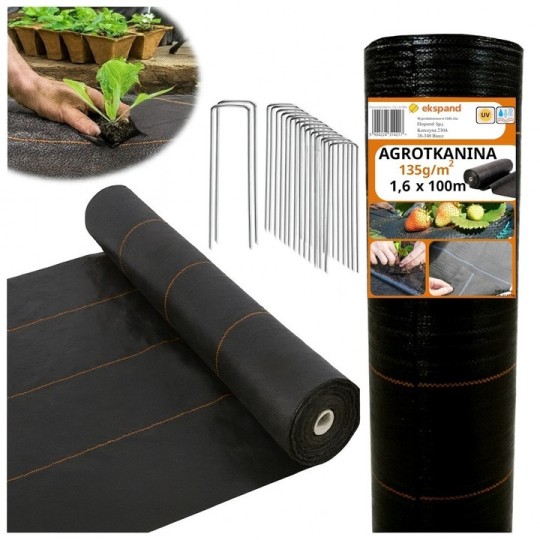 Kerti védő agrotextília 135 g/m2, 1,6x100