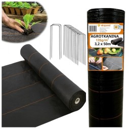 Áteresztő kertészeti agrotextília 135 g/m², 3,2x50