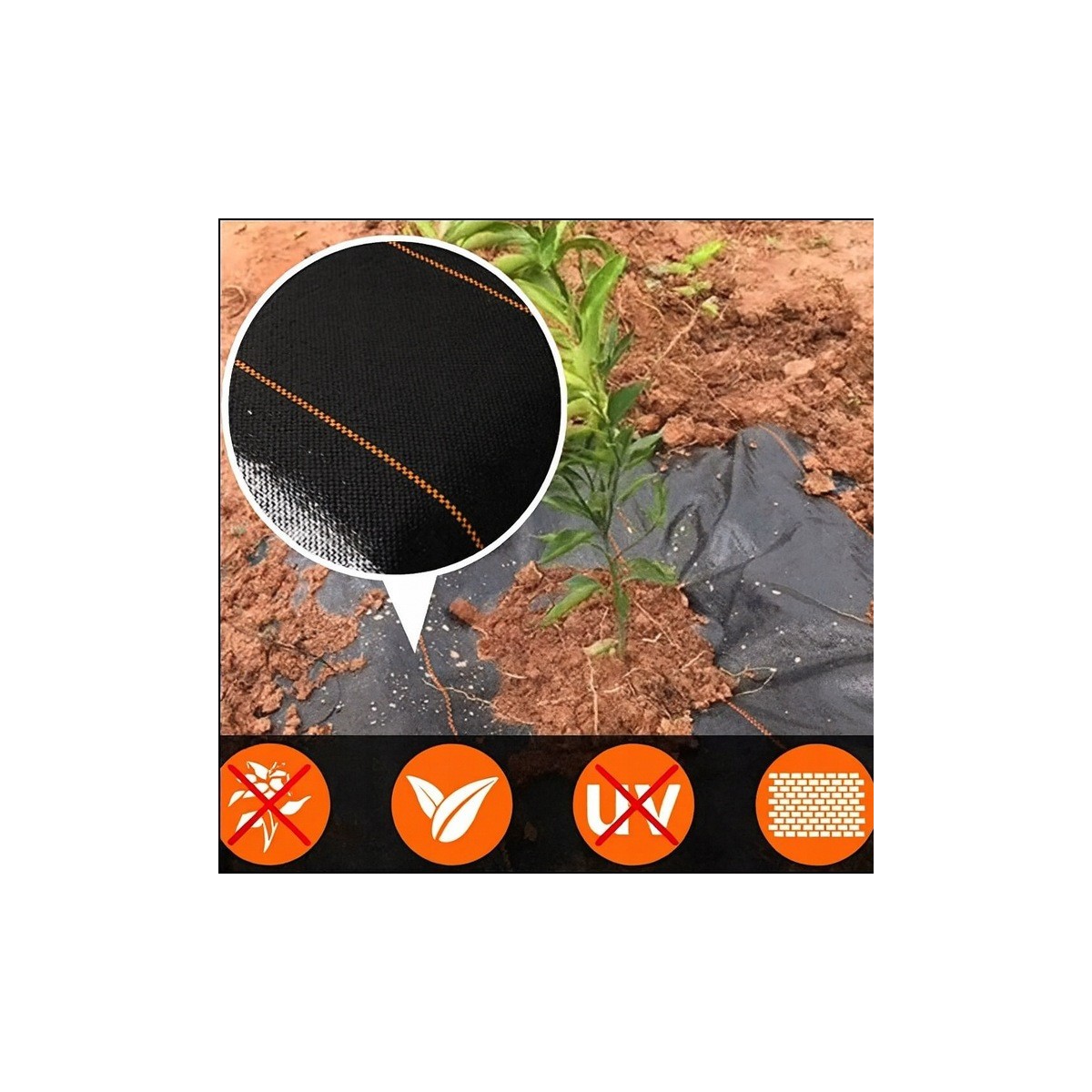 Fekete kerti agrotextília 110g/m2, 3,2x50
