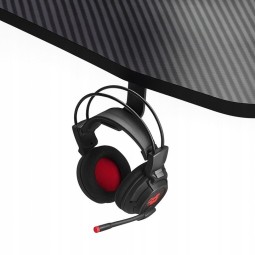 Gamer asztal LED háttérvilágítással, fekete színben, 120 cm