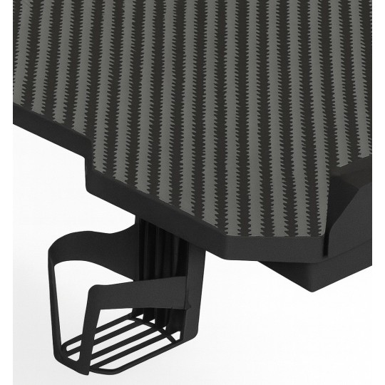 Modern gamer asztal LED-világítással, 120 cm, fekete