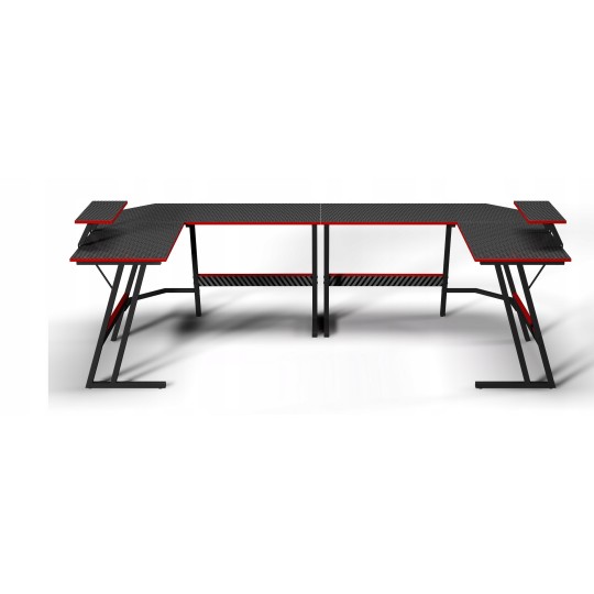 Sarok gamer asztal, modern gamer asztal, 130 cm