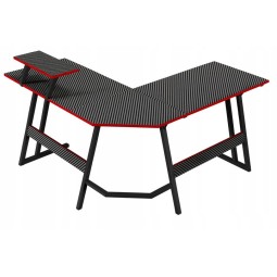 Sarok gamer asztal, modern gamer asztal, 130 cm
