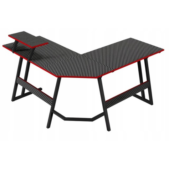Sarok gamer asztal, modern gamer asztal, 130 cm