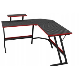 Sarok gamer asztal, modern gamer asztal, 130 cm