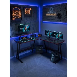 Sarok gamer asztal, modern gamer asztal, 130 cm
