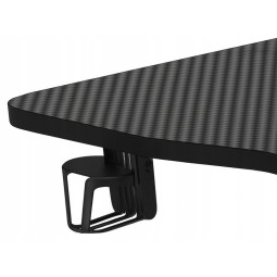 Fekete magasságban állítható irodai asztal, 120 cm