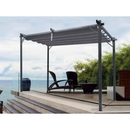 Szürke színű kerti pergola 3x4 m