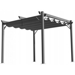 Szürke színű kerti pergola 3x4 m