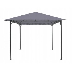Szürke színű 3x3 m-es kerti pavilon