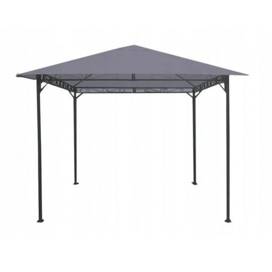 Szürke színű 3x3 m-es kerti pavilon