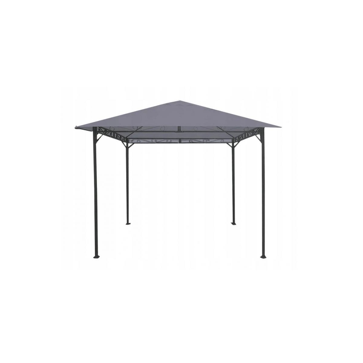 Szürke színű 3x3 m-es kerti pavilon
