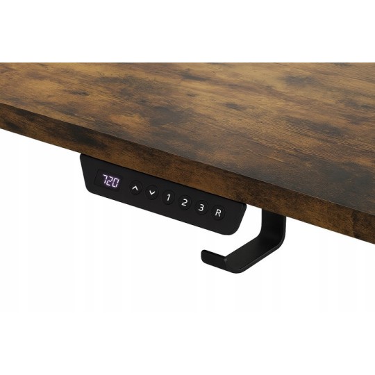Modern állítható asztal 120 cm, ipari megjelenés, LED