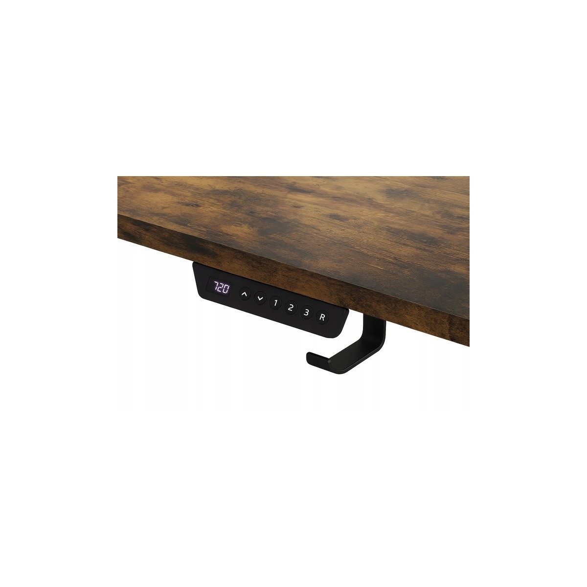 Modern állítható asztal 120 cm, ipari megjelenés, LED