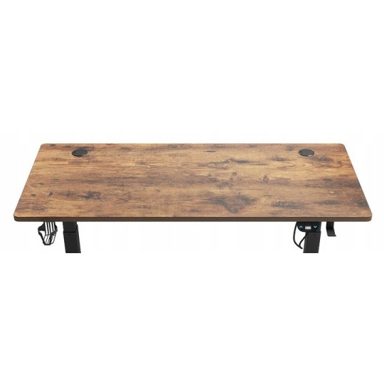 Modern állítható asztal 120 cm, ipari megjelenés, LED