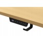 Magasságban állítható 140 cm-es asztal, égerfából, fekete lábakkal, LED