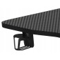 Modern, magasságban állítható, 140 cm-es számítógépasztal, fekete