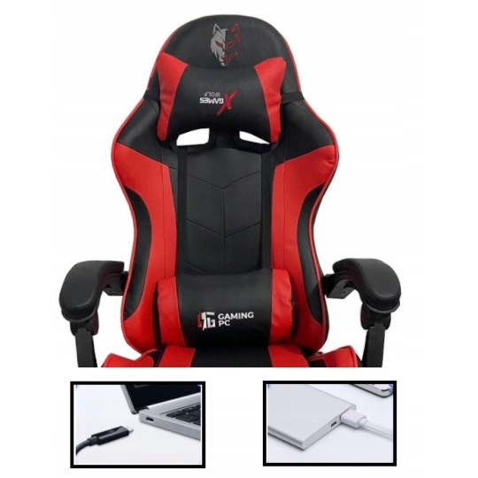 Minőségi gamer szék piros színben