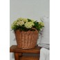Természetes vesszőből készült fonott kosár, 30 cm