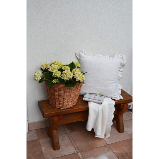 Természetes vesszőből készült fonott kosár, 30 cm