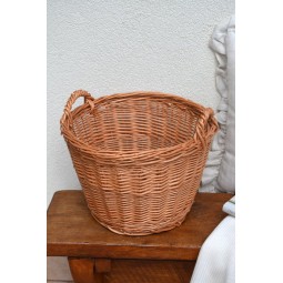 Természetes vesszőből készült fonott kosár, 30 cm
