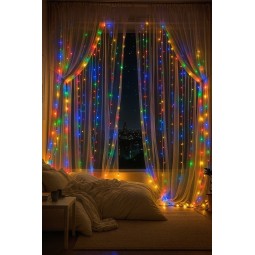 LED színes karácsonyi fényfüzér 100 LED szuper áron - többszínű