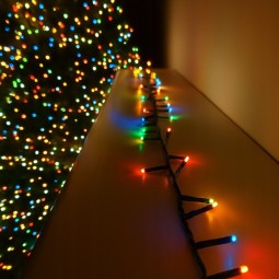 LED színes fényfüzér karácsonyra, 200 LED szuper áron - többszínű