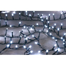 Energiatakarékos LED fényfüzér 8 világítási móddal - hideg fehér 200 LED