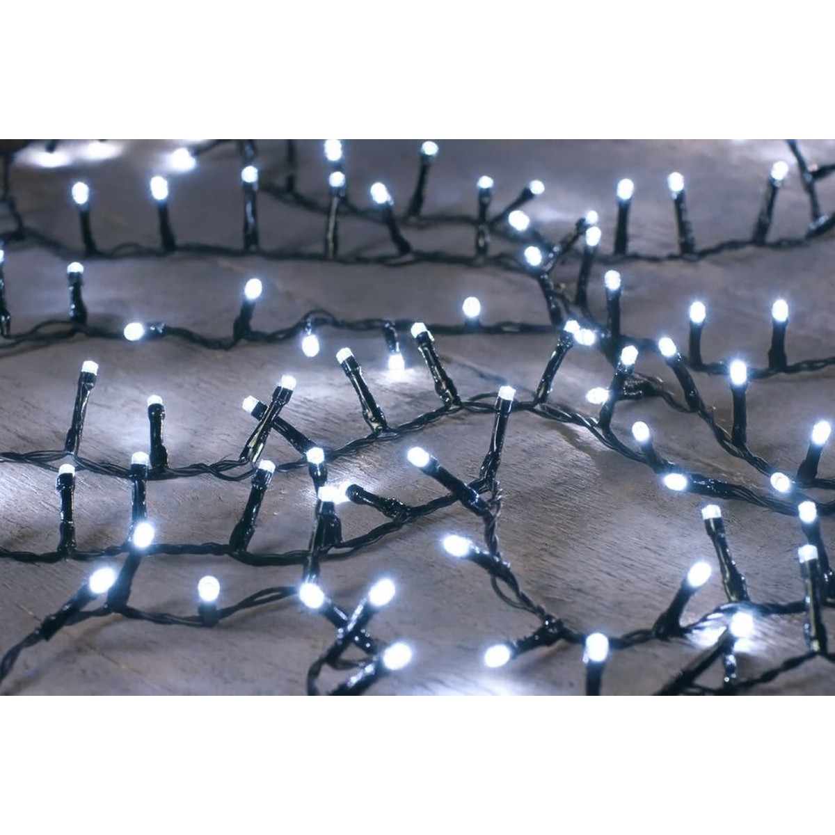 Energiatakarékos LED fényfüzér 8 világítási móddal - hideg fehér 200 LED