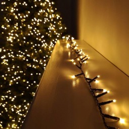Olcsó karácsonyi LED fények meleg fehérben - 200 LED