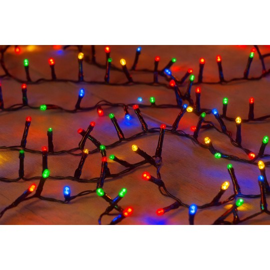 LED színes fényfüzér karácsonyra, 500 LED-es, szuper áron – többszínű