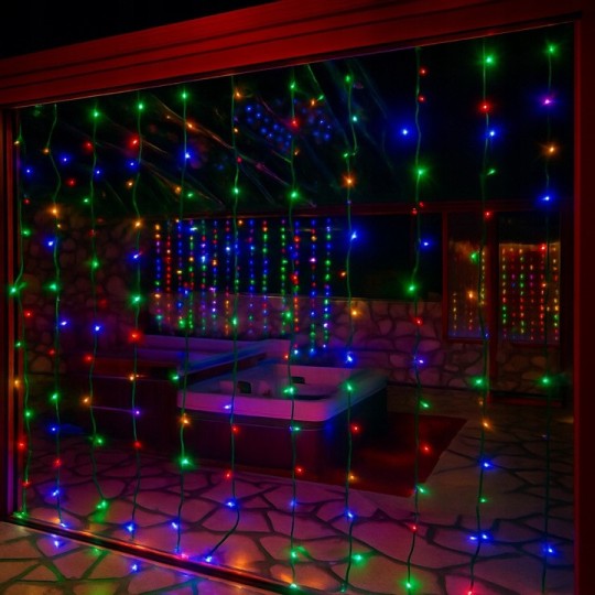 LED színes fényfüzér karácsonyra, 500 LED-es, szuper áron – többszínű