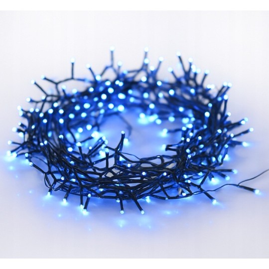 Gyönyörű karácsonyi LED fényfüzér, 500 LED kék színben
