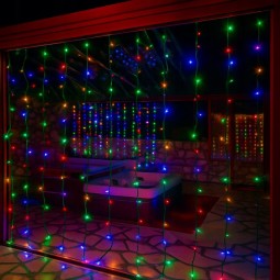 LED színes fényfüzér karácsonyra, 1000 LED szuper áron - többszínű