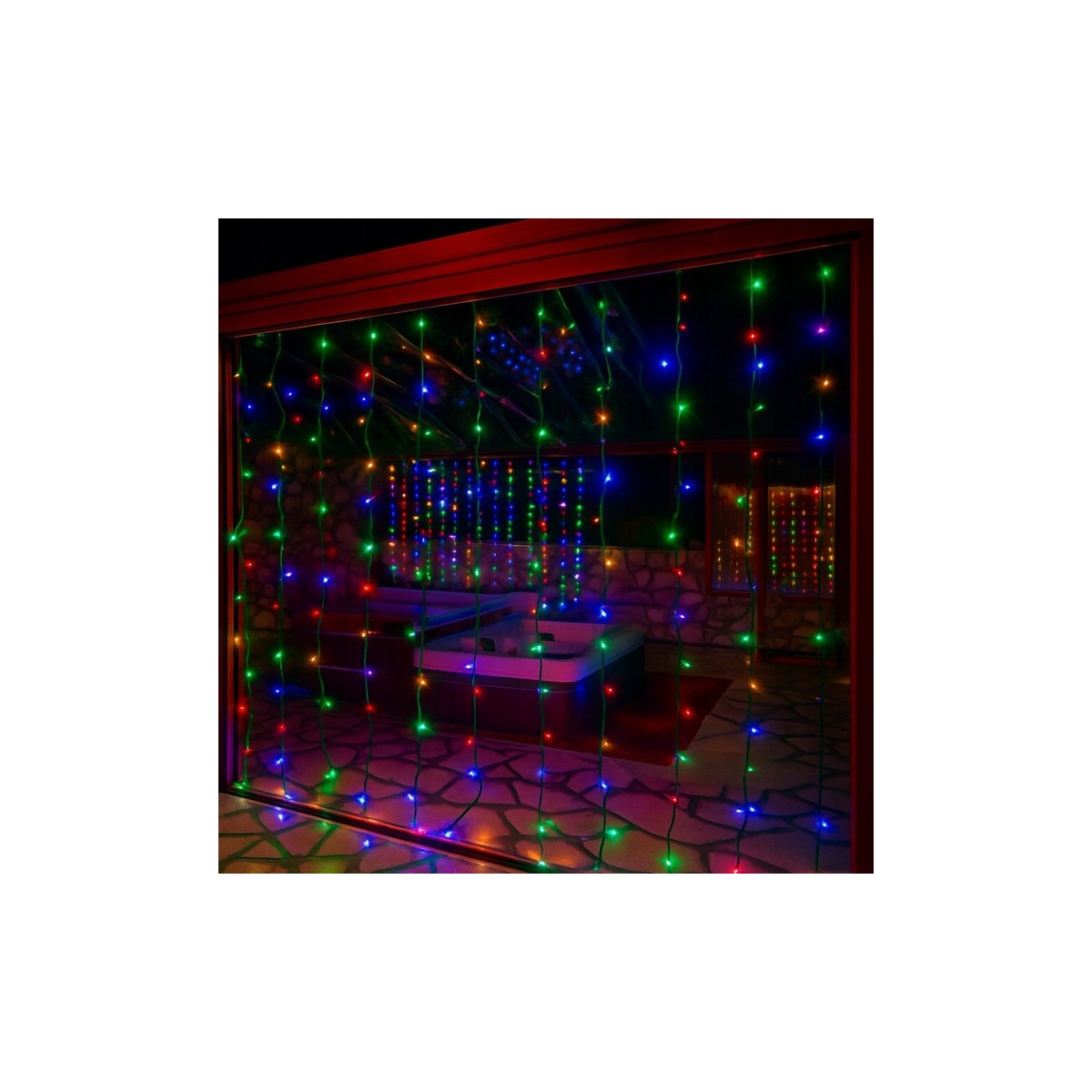 LED színes fényfüzér karácsonyra, 1000 LED szuper áron - többszínű