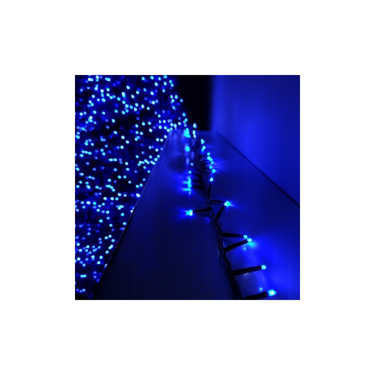 Karácsonyi LED fényfüzér, 1000 kék LED