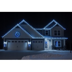 Kültéri energiatakarékos LED karácsonyi fényfüzér, hideg fehér, 100 LED