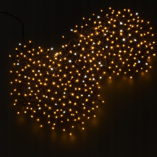 Karácsonyi kültéri világítás meleg fehér színben, 100 LED