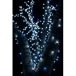 Kültéri energiatakarékos LED karácsonyi fényfüzér, hideg fehér, 200 LED