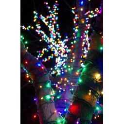 Kültéri karácsonyi színes LED világítás, 200 LED