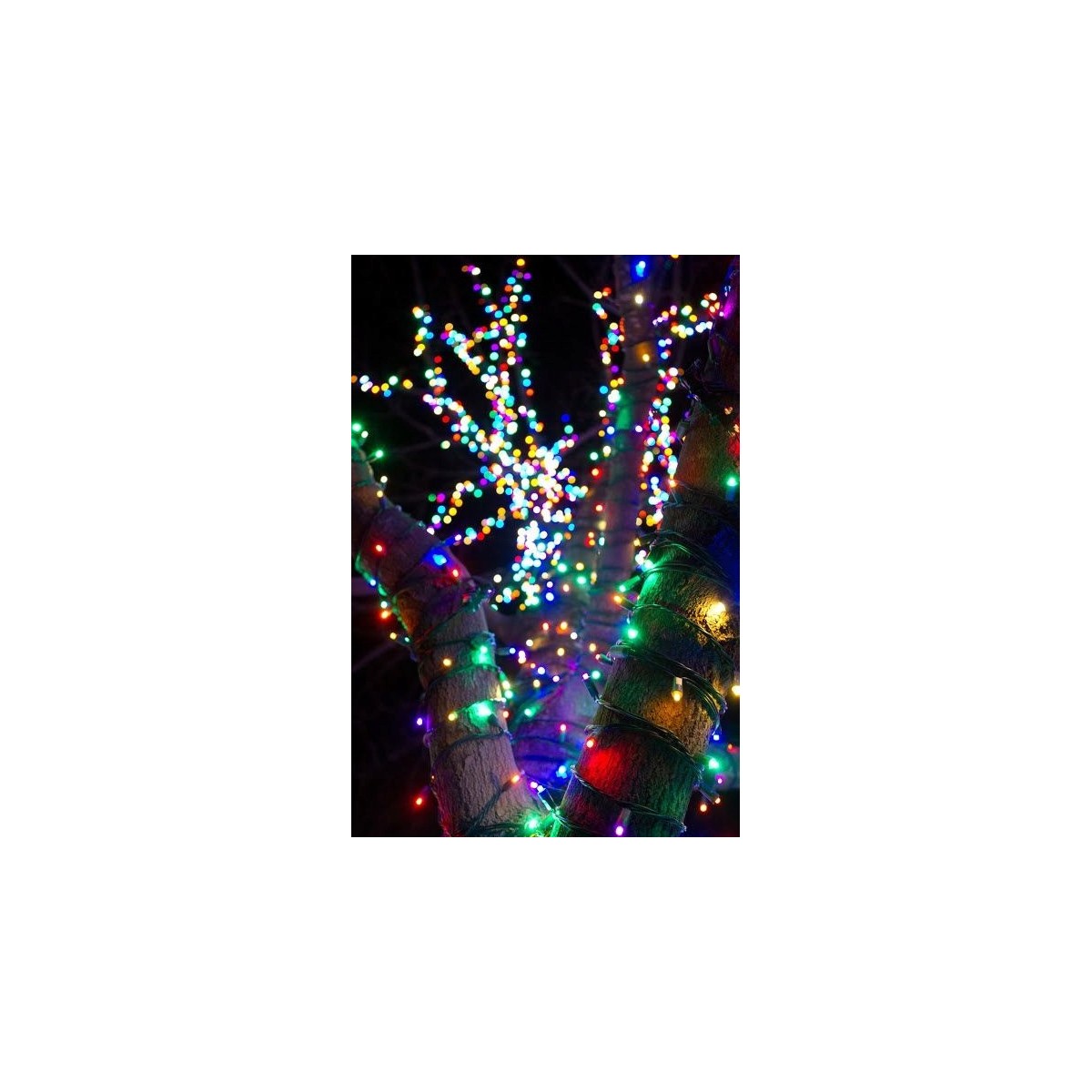 Kültéri karácsonyi színes LED világítás, 200 LED