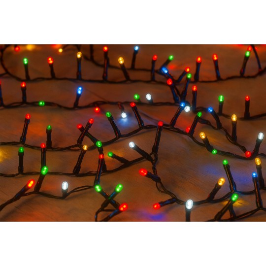 Kültéri karácsonyi színes LED világítás, 200 LED