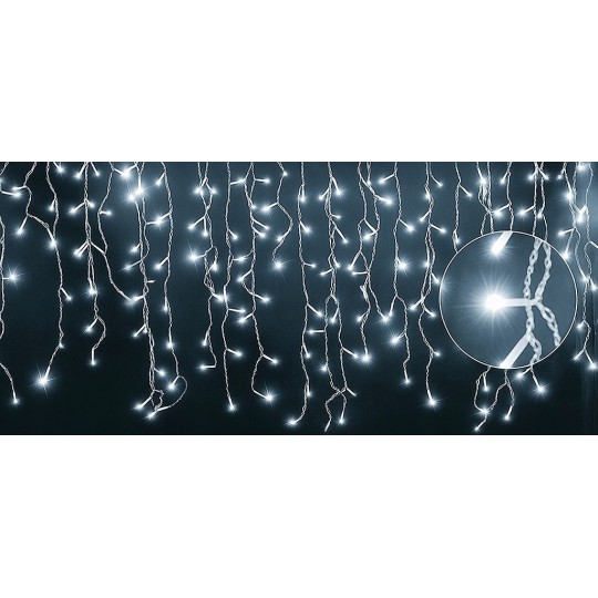 Függesztett fényfüzér – jégcsapok 200 LED – hideg fehér