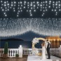Függesztett fényfüzér – jégcsapok 200 LED – hideg fehér