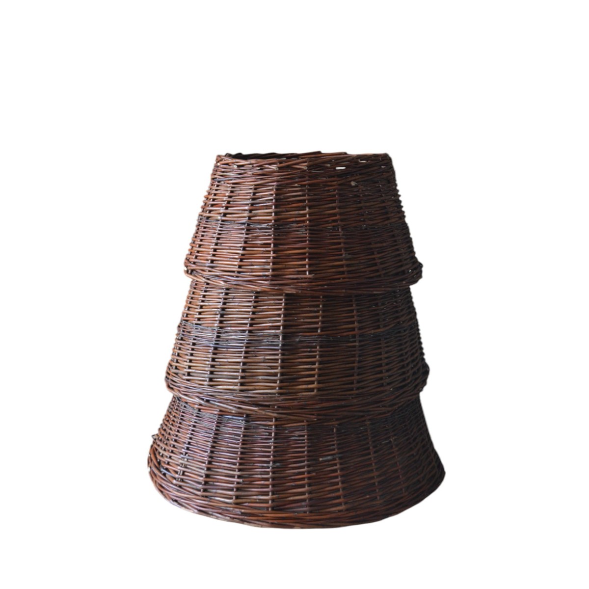 Rusztikus fonott burkolat karácsonyfa-állványra, 80 cm, sötétbarna