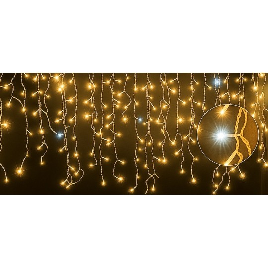 Jégcsap fények, 500 LED, meleg fehér