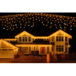 Fényfüzér - jégcsapok, 1000 LED, meleg fehér